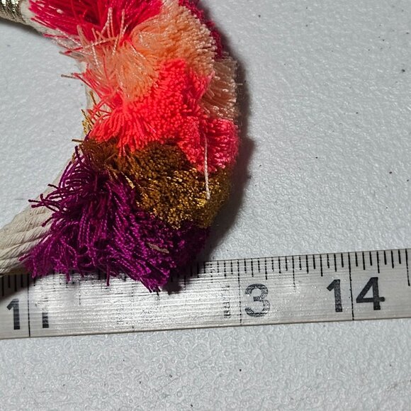 Handcrafted Bohemian Rope Necklace Colorful Pink Purple Tassels Fashion Jewelry - Picture 6 of 6